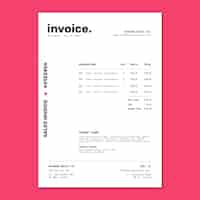 Free vector modern simple commercial sales invoice