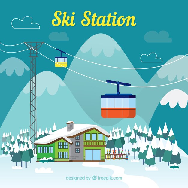 Modern ski station design