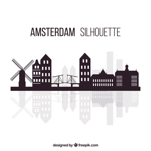 Modern skyline of amsterdam