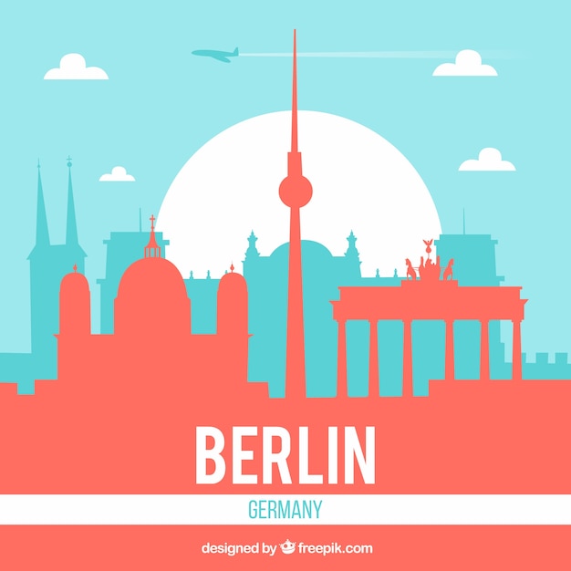 Free vector modern skyline of berlin