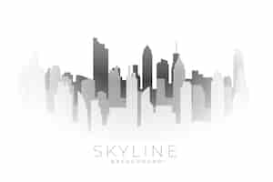 Free vector modern skyline building banner with eye catching view