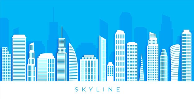 modern skyscraper banner with beautiful modern architecture design