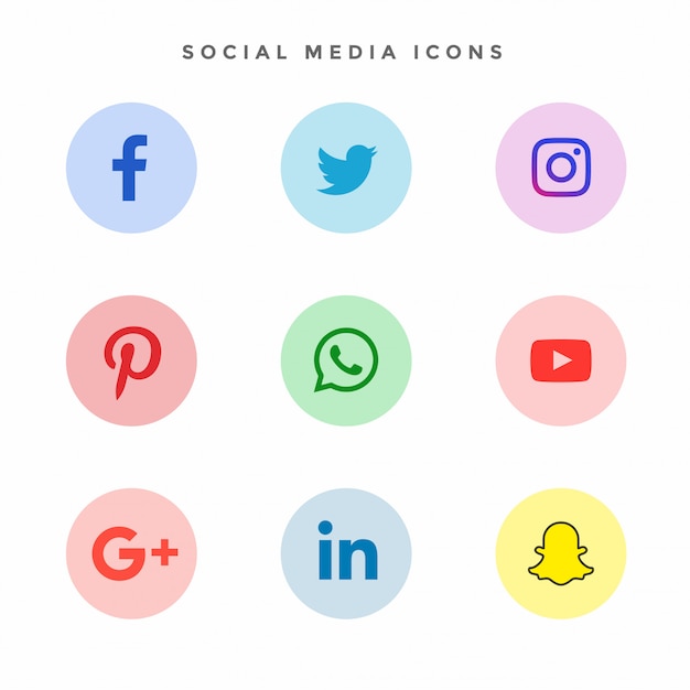 modern social media icons collection