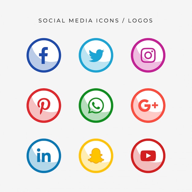 modern social media logos and icons