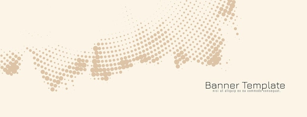 Modern soft brown halftone design business banner design vector