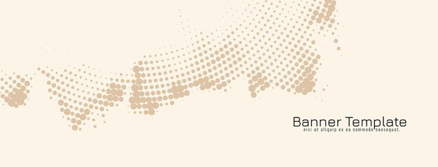 Modern soft brown halftone design business banner design vector