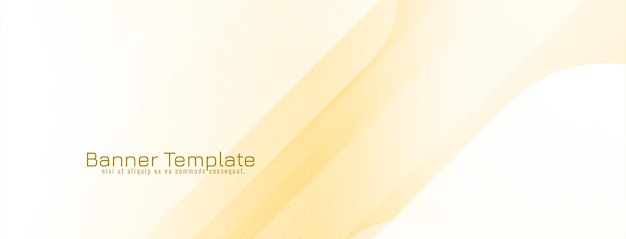Бесплатное векторное изображение Современный мягкий желтый геометрический дизайн современный вектор шаблона баннера