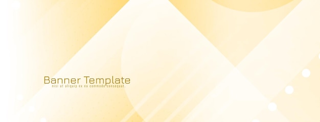 Free vector modern soft yellow geometric design modern banner template vector