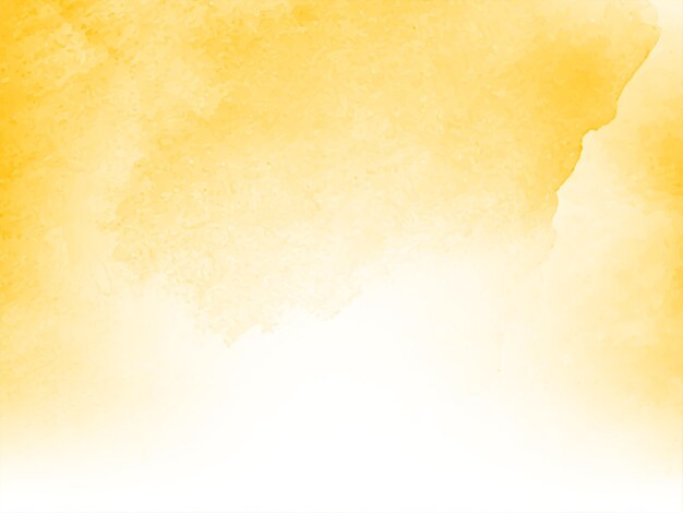 Modern soft yellow watercolor background design 