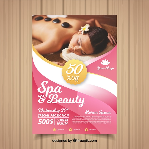 Modern spa flyer template