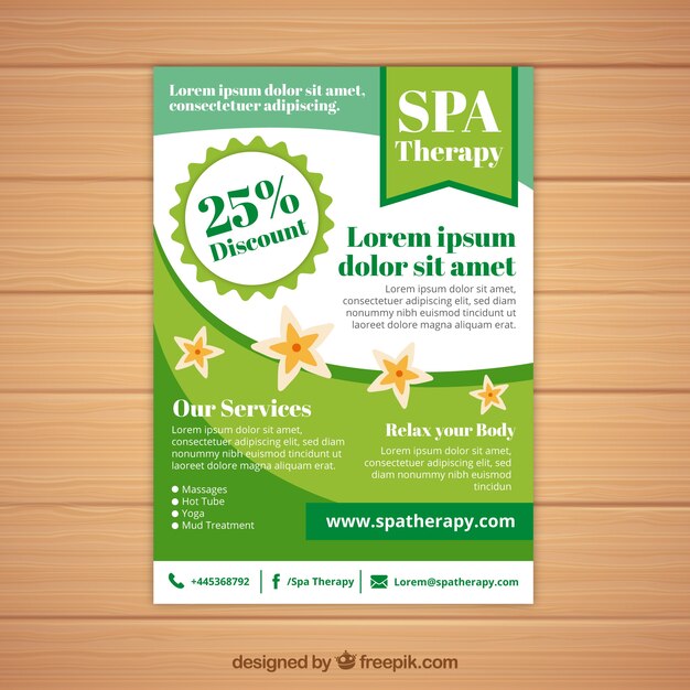 Modern spa flyer template