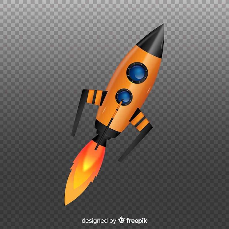 Бесплатный Вектор современная космическая ракета с реалистичным дизайном