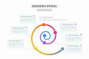 Free vector modern spiral infographic design