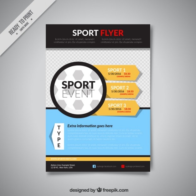 Modern sport flyer template