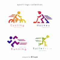 Vettore gratuito collezione logo sport moderno