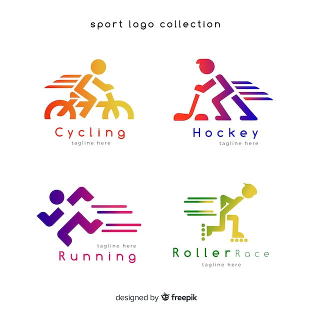 Коллекция современного спортивного логотипа