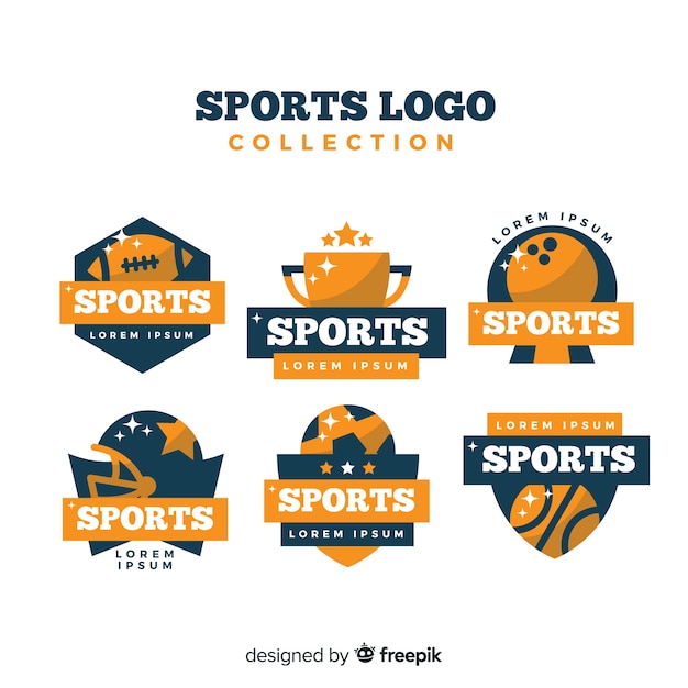 Free vector modern sport logo collection