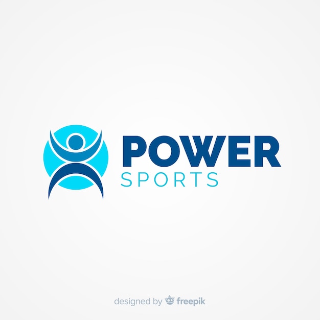 Free vector modern sports logo template with flat design