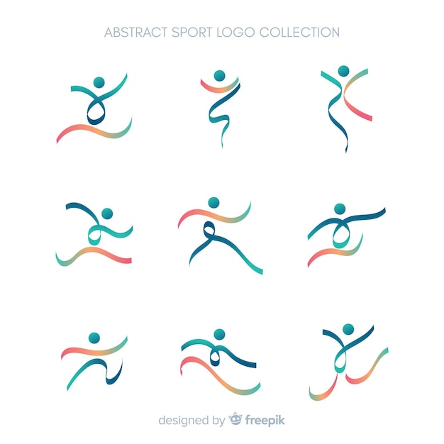 Free vector modern sports logotype collection