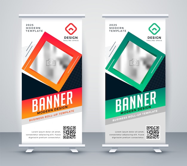 Banner di presentazione rollup standee moderno