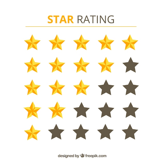 Free vector modern star rating concept