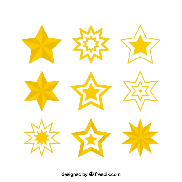 Modern star set of nine