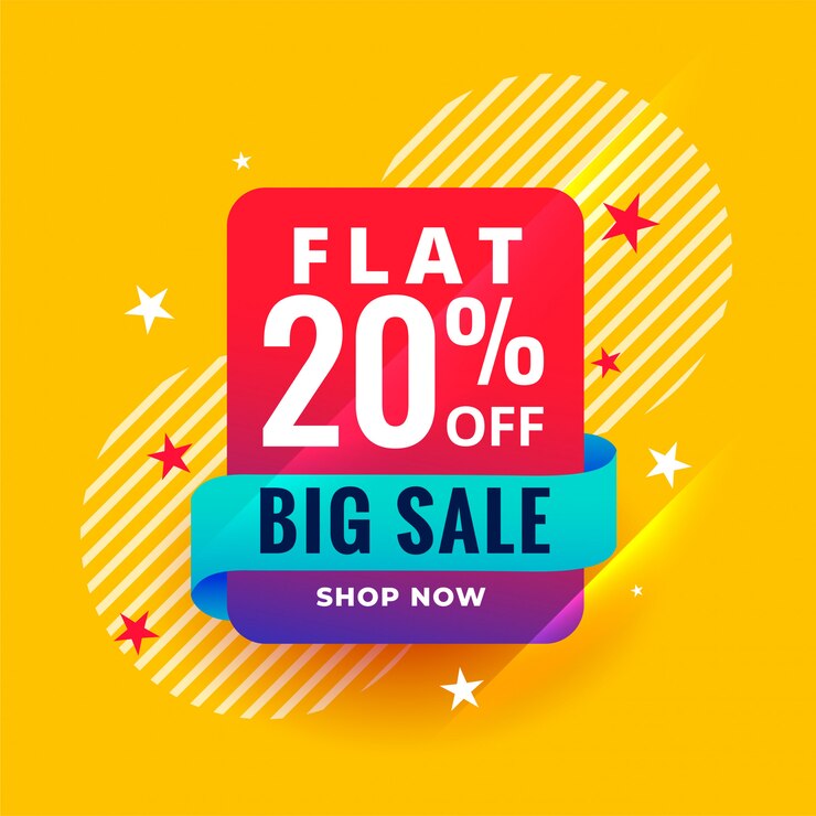 Free Vector modern style big sale banner template