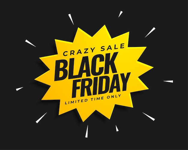 Modern style black friday crazy sale promotion template