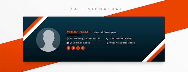 ビジネスプロモーション用のモダンなスタイルの電子メール署名カードテンプレート
