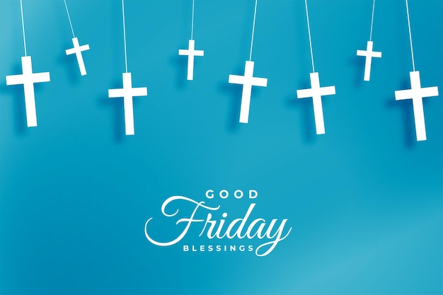 Free vector modern style good friday blessing card to inspire your belief and faith