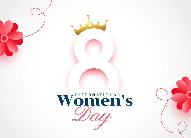 Modern style international womens day pink background design