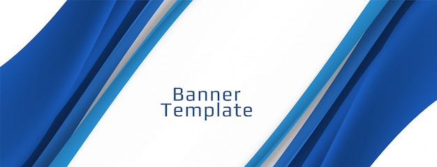 Free vector modern stylish blue abstract banner