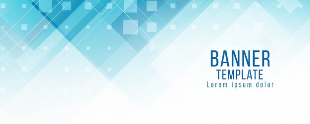 modern stylish blue geometric banner template vector