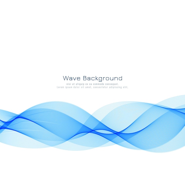 Modern stylish blue wave background