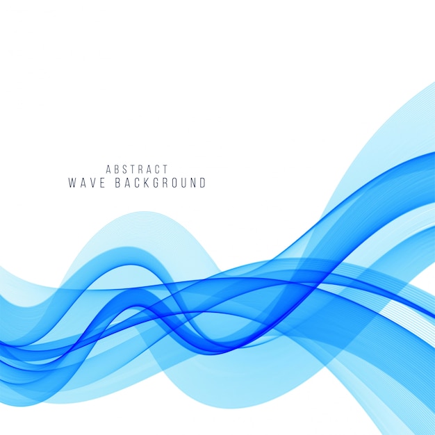 Modern stylish blue wave background