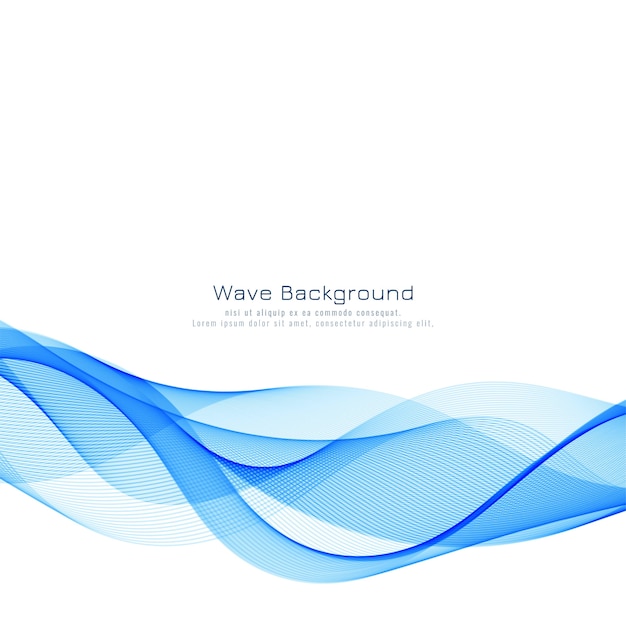 Free vector modern stylish blue wave background