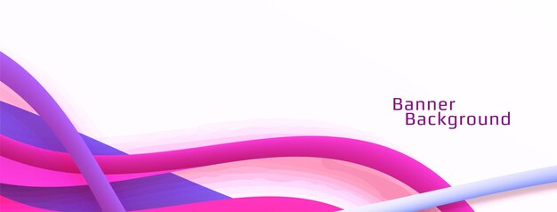 Modello di banner moderno elegante onda blu