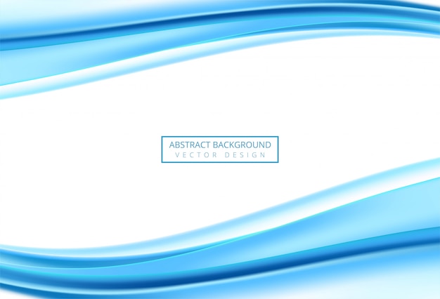 Free vector modern stylish business blue wave on white background