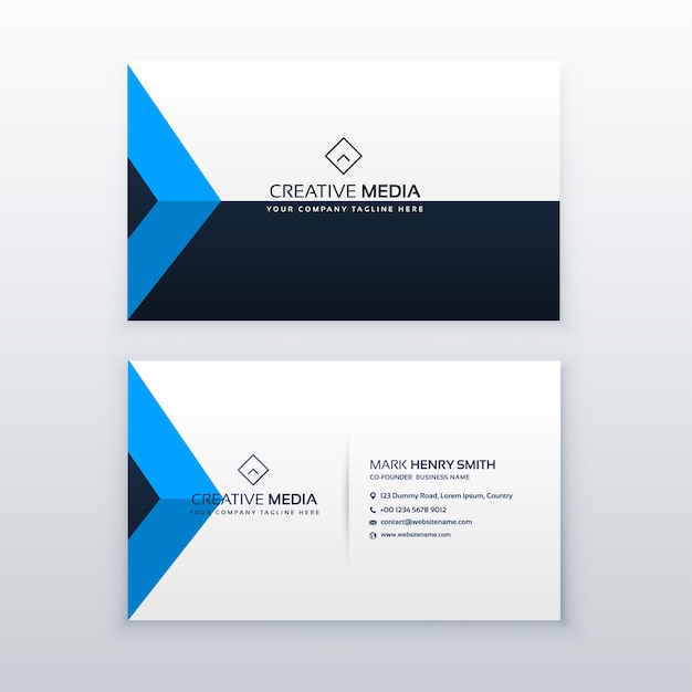 Free vector modern and stylish business card