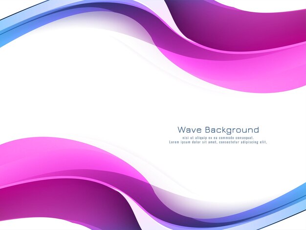 Modern stylish colorful wave design background vector