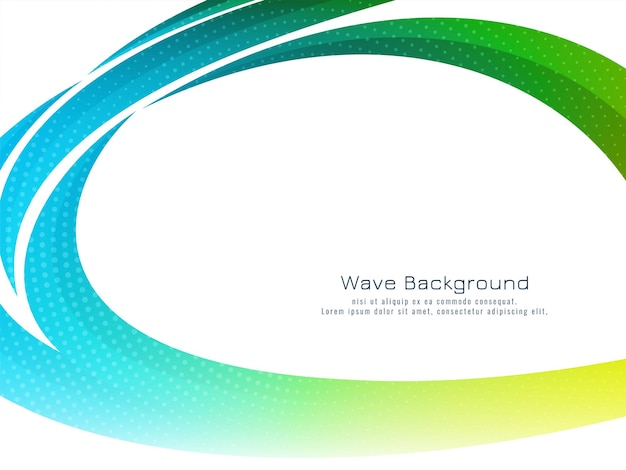 Free vector modern stylish colorful wave design background