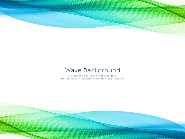 Free vector modern stylish colorful wave design background