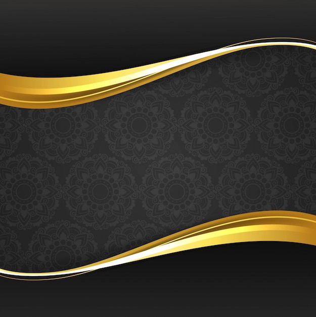 Modern stylish golden wave background