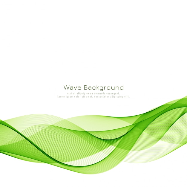 Free vector modern stylish green wave background