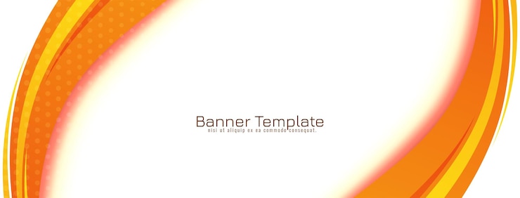 Free Vector modern stylish yellow and orange color wave style banner design
