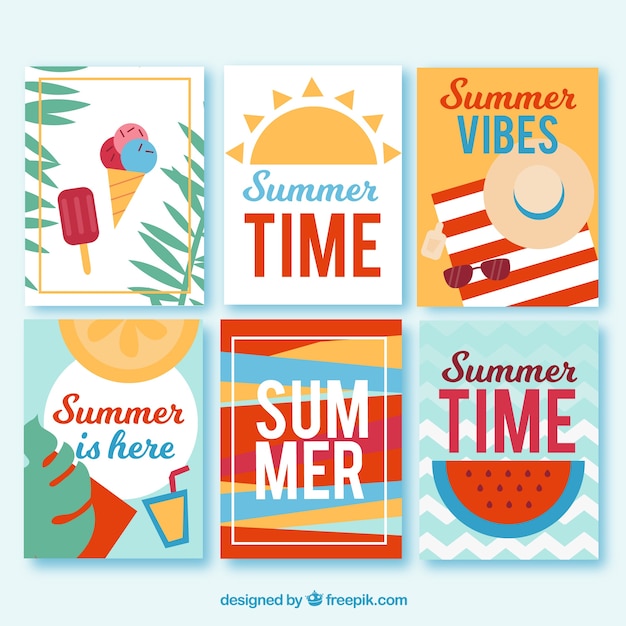 Modern summer card pack