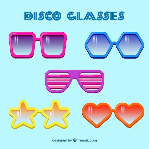 Free vector modern sunglasses collection in flat style