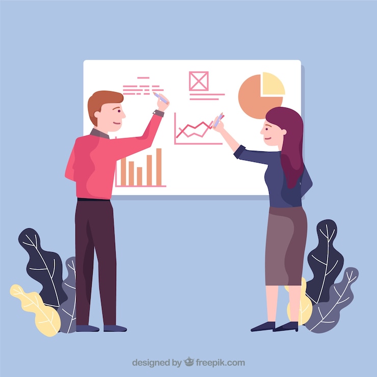 Free Vector modern teamwork concept with flat design