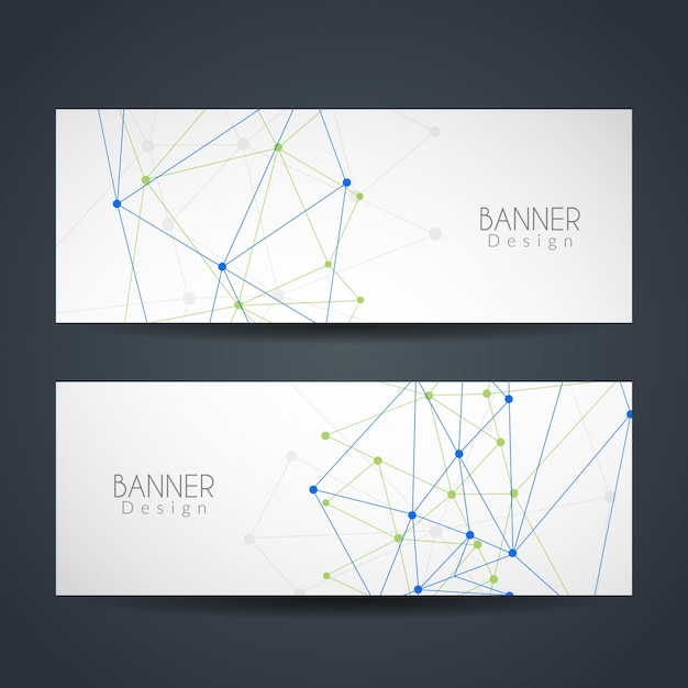 Free vector modern technological banners