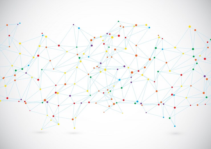Free Vector modern technology background with connecting lines and dots